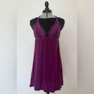 Victoria's Secret Y2K Deep Purple Lace Chemise